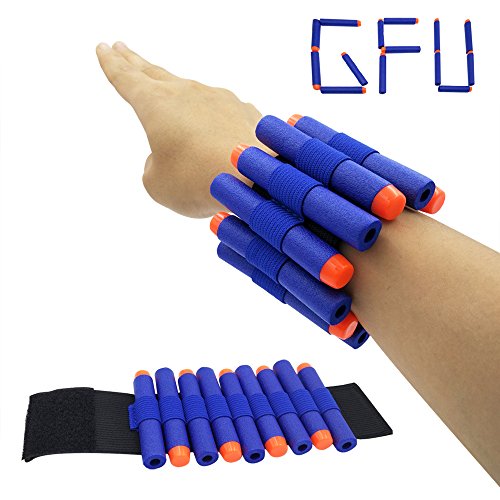 GFU Camouflage Tactical Weste Jacket Kit mit 16pcs Blue Darts + Schutzbrille Gläser + New Orange 5-Darts und 11-Dart Quick Reload Clip + Camouflage Face Tube Maske + 2pcs Wriste + Kleine Anhänger - 2