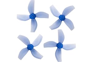 Gemfan 4 paia di eliche a 3 lame/4 pale da 1,0 mm CW CCW PC Paddle per 08028 Motor Freestyle Racing Tinywhoop Drone (4 lame, blu)
