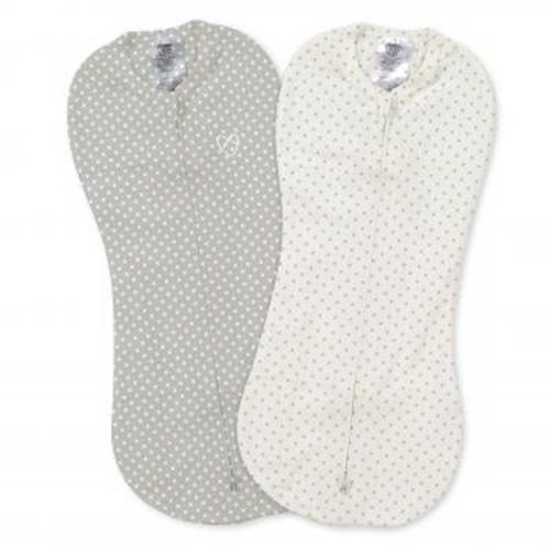 2 Pack Summer Infant SwaddleMe Newborn SwaddlePod 0-2 Months Cotton White Baby Swaddle Pod