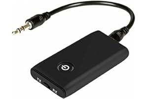 DEGY Transmetteur Bluetooth 5.0 Émetteur et Récepteur Adaptateur, Bluetooth 2 en 1 Adaptateur, Jack 3,5mm APTX et USB, Compatible avec TV/PC/Système Stéréo/Maiso