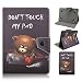 Produktbild Quenjoy® 7"/7 Zoll PU Leder Universal Hülle,Bild - Serie Ultradünne Flip Case Magnetverschluss Kunstleder Ständer Schutzhülle mit 4 Punkt-Gurt-Befestigung Etui für Tablet-PC/iPad,Don't Touch My Pad 03