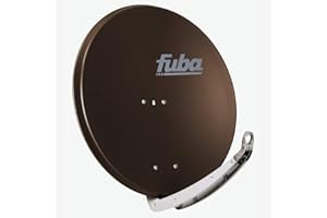Fuba DAA 850 B braun Aluminium Satellitenschüssel 85 cm - Sat-Antenne/Sat-Spiegel mit Doppeltragarm, LNB-Halterung aus Alu Druckguss