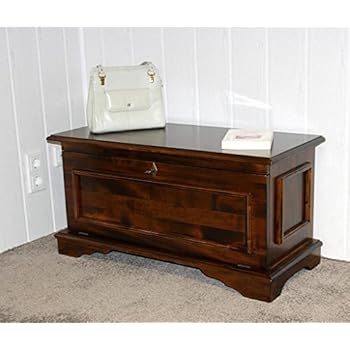 CASA Massivholz Pappel Holztruhe weiß Aussteuertruhe abschließbar