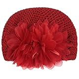 Kobwa(TM) Cute Crochet Flower Baby Knit Hat Infant Girl Cotton Cap With Kobwa's Keyring