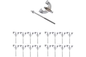 freneci 16x Die-Cast Bass Drum Claws + Pull Rods 100 mm x 6 mm for Mounting the Drum
