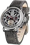 Ingersoll Herren-Armbanduhr Princeton Chronograph Automatik Leder IN1827BKWH