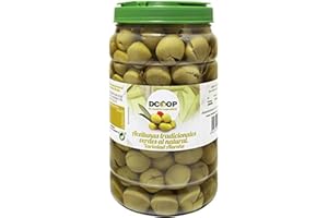 DCOOP Olivas - Aceitunas Verdes Aloreñas, Aliñadas y Partidas, de Fácil Deshuesado, con Sabor y Aroma Únicos, Ideales para Ensaladas y Aperitivos, Pne, 700 G