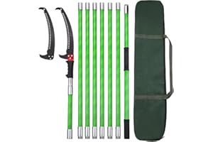 VELPAX 26Ft Pole Pruning Saw for Tree Trimming,Manual Pole Saw Trimmer Extendable,Garden Tools for Palm Oak High Branches,Cuts Clean and Fast