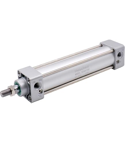 Vérin Pneumatique Double Effet HESCHEN - Alésage 100mm, Course 200mm, Port PT1/2'' - Pour Applications Industrielles