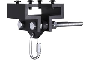 VANROUG Pince de poutre en acier robuste, support de sac lourd, Muay Thai, entraînement MMA, anneaux de gymnastique, cordes d'escalade, support de sac lourd, capacité de 226,8 kg