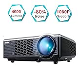 4000 Lumen HD Beamer mit 1080P Unterstützung---Der Wikis T7 Video Beamer unterstützt und verwendet die neueste LED Lampen und die LCD Bildschirm Technologie. Somit ist er 70% heller als andere 3500 Lumen Beamer. Außerdem erzeugt die 1080P Unterstützung ein klareres und angenehmeres Bild