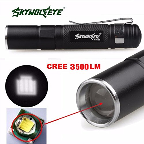 Taschenlampe,WINWINTOM 3500 LM Zoomable CREE Q5 LED-Taschenlampe Taschenlampe Super Bright - 6