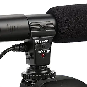 Camera Microphone with Windsheid, Interview Microphone with Windsheid, 100g Lightweight Portable for Various Cameras Camera Camcorder Audio Recorders Camcorders