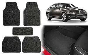 Selifaur - Set of 5 Pcs Black Carpet Floor Car Mats for BMW 3 Series