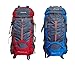 Attache 1021R Climate Proof Rucksack, Hiking Backpack 75Lts (Red & Blue) Set of 2 With Rain Cover RS.3599.00