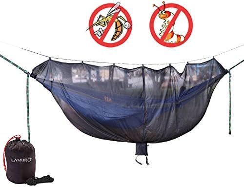 LAMURO Mosquito Net for Hammock | Portable, Durable, Lightweight Mesh Mosquito Screen for Bug Protection of Outdoor Camping Hammocks
