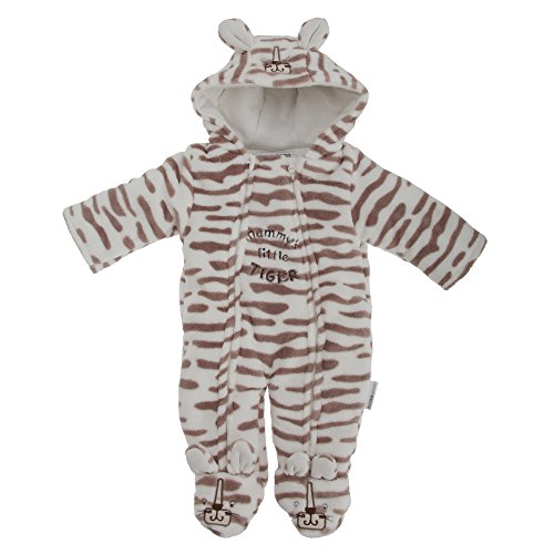 Baby Unisex Mummys Little Tiger All In One Hooded Winter Snowsuit (Newborn) (Tiger Print)
