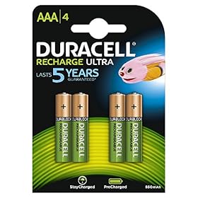 Duracell – Pile Rechargeable – AAA x 4 – Stay Charged (LR03)