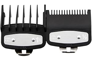 PMTFUMY 2-Pack Clipper Guides | Wahl Cordless Metal Clipper Attachments | 1/16" & 3/16" (1.5mm & 4.5mm) Cutting Guards for Precise Haircuts | Fits Wahl Standard Hair Clippers