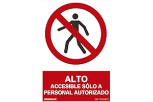 Normaluz RD41006 - Señal Alto Accesible Solo A Personal Autorizado PVC Glasspack 0,7mm 30x40 cm con CTE, RIPCI Nueva Legislación