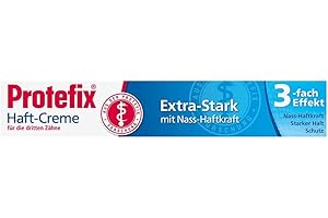 Protefix Crème adhésive extra forte pour prothèses dentaires - Extra forte avec adhérence humide - 47 g de crème