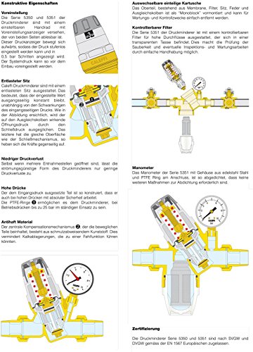Stabilo-Sanitaer Wasserdruckminderer 3/ 4 Zoll DN20 Druckminderer für Wasser, Druckminderungsventil, Druckregler Hausanschluss - 9