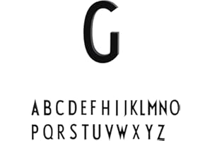 Design Letters Hausbuchstaben/Hausnummer Edelstahl Schwarz | 5cm/10cm | Türnummer | Straßennummer | Türschild Personalisiert | Befestigungsschrauben & Klebeband sind separat erhältlich | Größe 5cm G