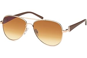 styleBREAKER Damen Sonnenbrille in Pilotenform mit getönten Verlaufsgläsern | Metallrahmen mit Strassstein und lackierten Bügeln | UV400 Schutz