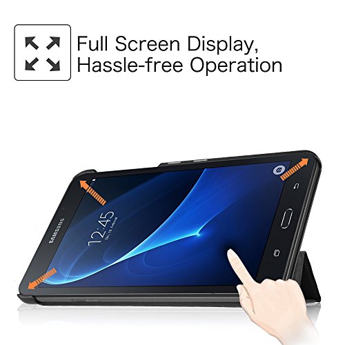 Fintie Samsung Galaxy Tab A 7.0 Hülle – Ultra Schlank Superleicht Ständer Slim Shell Case Cover Schutzhülle Etui Tasche für Samsung GALAXY Tab A 7.0 Zoll SM-T280 / SM-T285 Tablet (2016 Version), Schwarz - 5