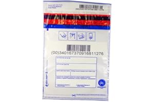 ‎LITFAX GMBH 1.000 x Sicherheitstaschen: 195 x 265 + 30 mm Bon, Druck: " von, an, Datum, Betrag, Verpackt, Unterschrift "