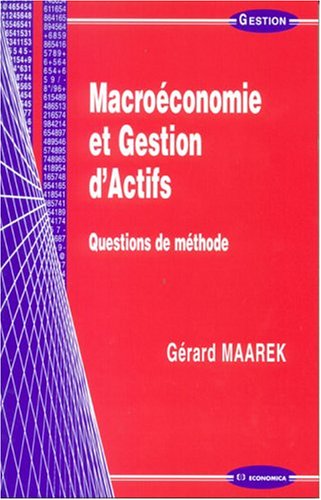 Book's Cover of Macroéconomie et gestion dactifs  Questions de méthode