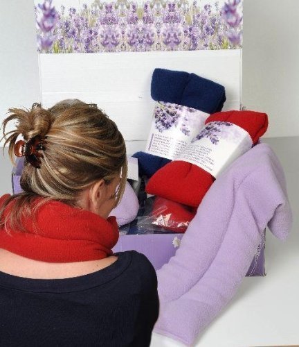 Scaldacollo riscaldante con Noccioli di lavanda cuscino termico - Sciarpa