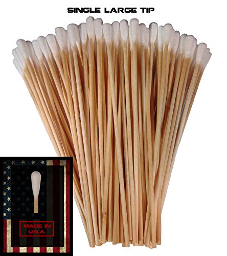 Type-III 100pc Gun Cleaning 6 Inch American Made Cotton Swabs