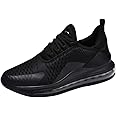 Starryflashing_Men sneakers Clearance Men Solid High Top Male Air Cushion Mesh Breathable Running Shoes Lightweight Walking Sport Shoes