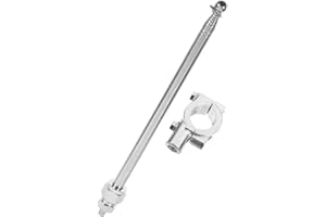 OUNONA Mástil de bandera ajustable extensible de metal con soporte para pantalla de bicicleta, mástil de bandera para bicicleta de carretera, bicicleta de montaña, dirtbike