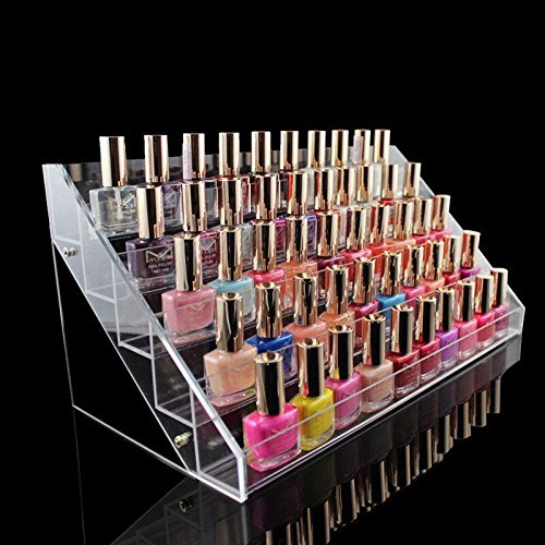 ZJchao Nagellack Display Ständer Acryl Nagellackständer Regal Anzeige 5 Etagen - 5