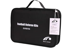 DONGKER AILOVA Sac pour Arbitre de Football, Cartes d’Arbitre Sifflet à Bille Manomètre Collins dans Sac de Transport à Poches Multiples pour Entraîneur de Football (sans Accessoires) (Sac)