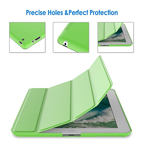JETech iPad Hülle Schutzhülle Etui Tasche für Apple iPad 2/3/4 Smart Case Cover mit eingebautem Magnet für Einschlaf/Aufwach (Grün) - 5