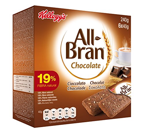 Kellogg's All-Bran Chocolate Barritas - Paquetes de 6 x 40 g - Total: 240 g