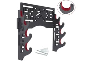 SHULI Support d'épée à Fixation Murale Support d'épée Samourai Japonais Support pour présentoir d'épées et épées standard-4-Tier