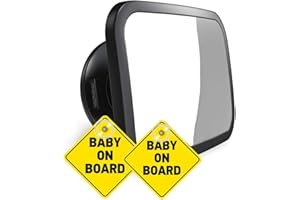 crazy bean Specchietto Retrovisore Bambini Ampia Visuale di Sicurezza Antirottura Girevole e Regolabile a 360°per Specchietto Retrovisore in Macchina Anti-Oscillation