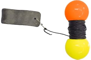 Abysstar Pedagno Mobile con Doppio Galleggiante, sagola 15 mt e zavorra di Ancoraggio, Unisex Adulto, Arancio, Giallo