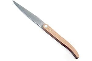 Laguiole Evolution® Sens - Couteau Office - Couteau de Cuisine Manche en Bois Clair - Couteau d’Office Lame en Acier Inoxydable