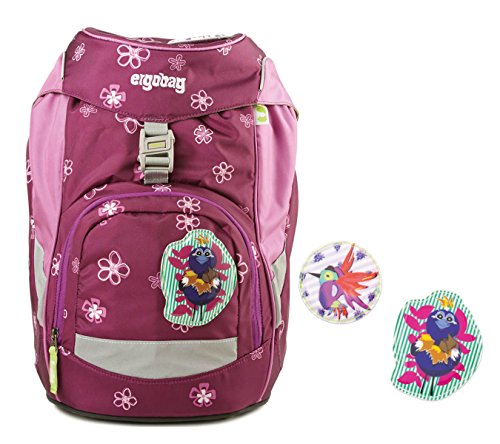 Preisvergleich Produktbild ERGOBAG SCHULRUCKSACK PRIME 2TLG Bärlissima 907 lila blumen