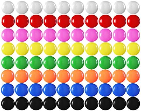 Loveprint 30mm Fridge Magnets Spherical Muliticolor Refrigerator Office Magnets for Calendars Whiteboards Maps Fun Decorative Decoration (Pack of 80)
