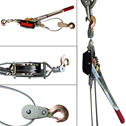 Handseilzug 2 t to Seilwinde Flaschenzug Seilzug 2000 kg Hand Winde