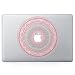 Produktbild Macbook Sticker, Pink Round Maeco Removable Vinyl Decals Sticker Skin, Eco-friendly Oracal Waterproof Stickers for Apple MacBook 12 inch (A1534) Laptop with Glowing Logo.