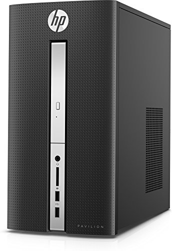 HP Pavilion (570-p082ng) Desktop PC (Intel Core i7-7700, 8 GB RAM, 1 TB HDD, 256 GB SSD, NVIDIA GeForce GTX 1050, DVD-Writer, Windows 10 Home 64) schwarz - 3