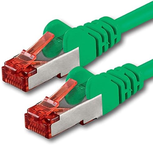30m - green - 1 pieces - CAT.6 Ethernet Lan Network Cable RJ45 | 10/100/1000/Mbit/s | Patchcabel | CAT 6 | S-FTP | double shielded | PIMF | 250 MHz | 4x2xAWG26/7 | halogen free| compatible with CAT 5 / CAT 6a / CAT 7 | for switch, router, modem, patchpannel, access Point, patchfields