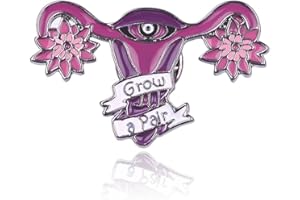 ABONITON Grow A Paar Uterus Ovary Feminist Emaille Brosche Pins Abzeichen Anstecknadeln Legierung Metall Mode Feminist Schmuck Accessoires Geschenke für Frauen Ärzte Krankenschwester, Metall